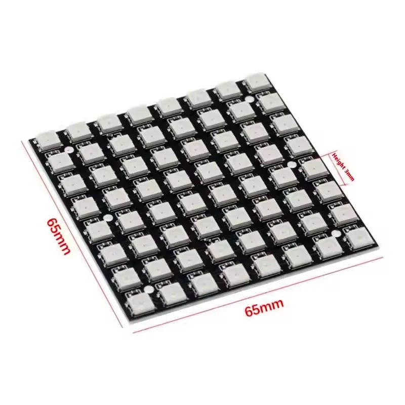 WS2812 LED 5050 RGB 8x8 64 Bit LED Matrix Module