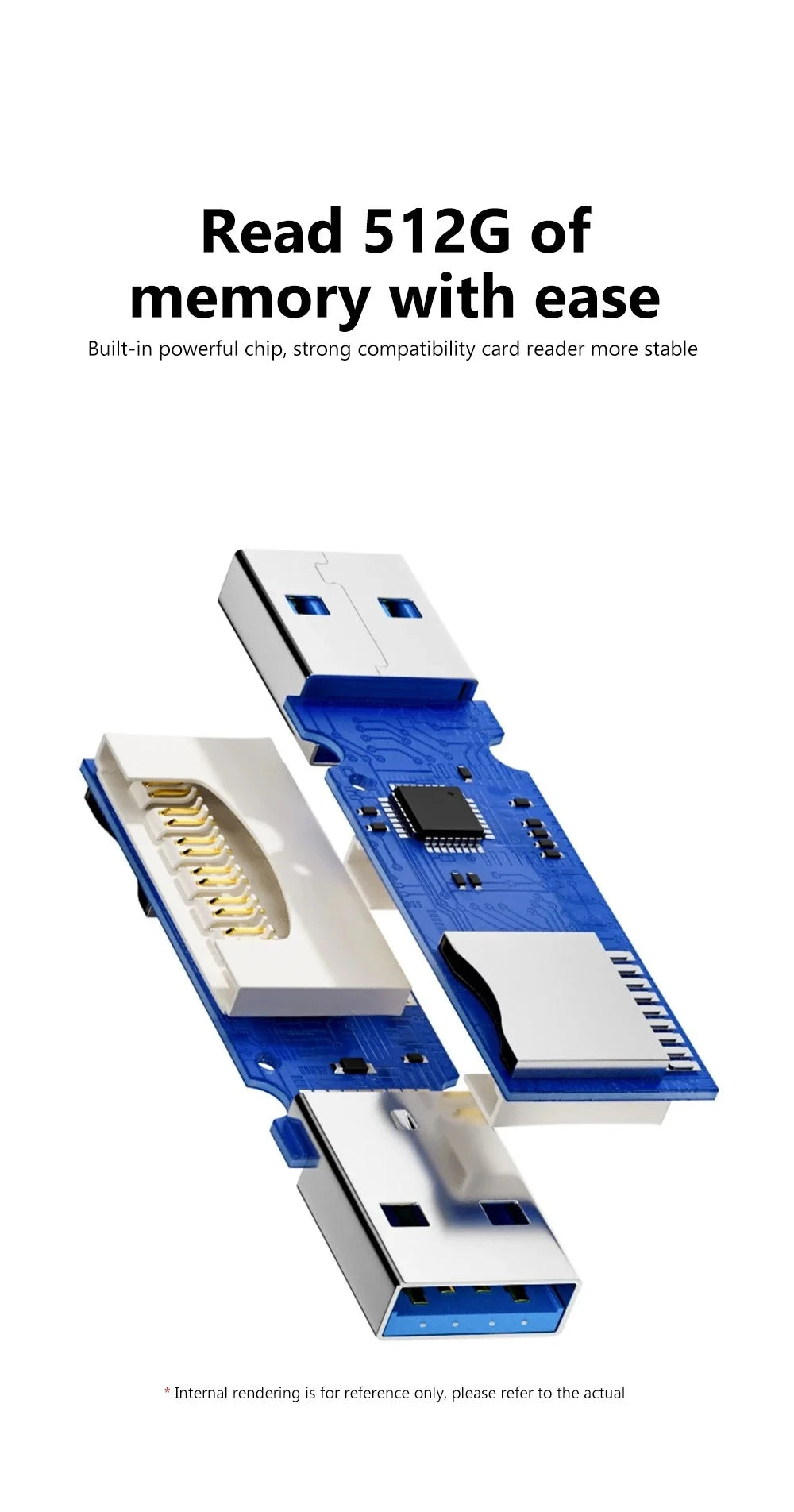 2-in-1 Multi Functional USB3.0/2.0 Card Reader Micro SD TF Memory Card Reader USB Flash Drive Cardreader Adapter For PC Laptops