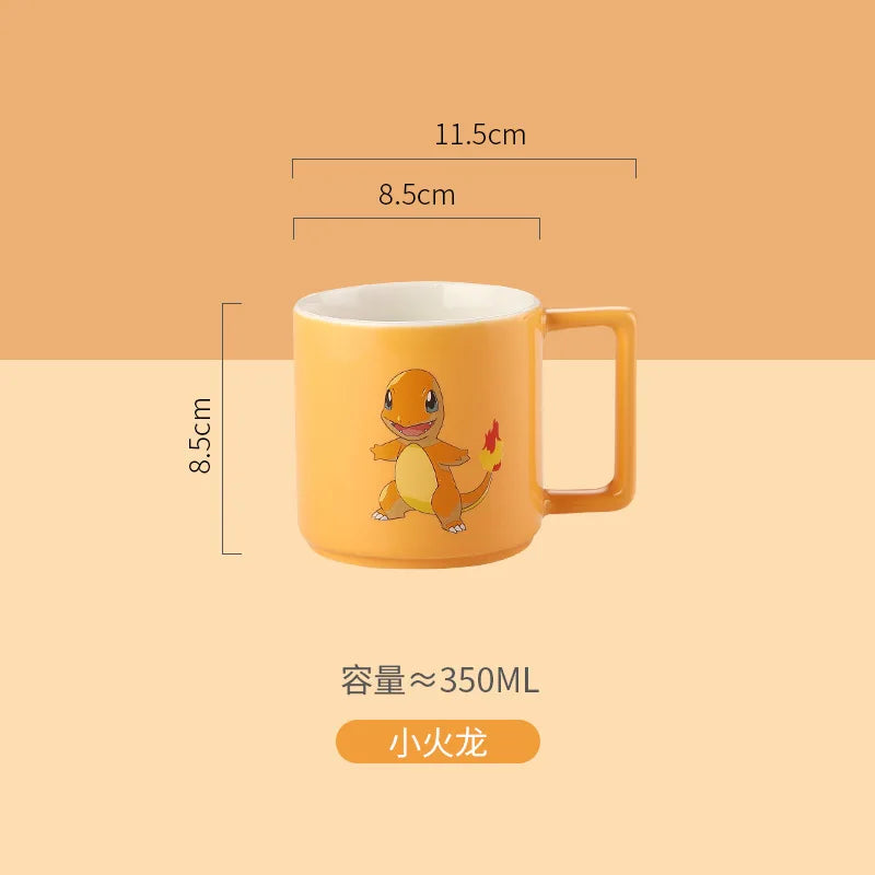 New Cartoon Pokemon Pikachu Mug Breakfast Milk Cup Cute Drink Tableware Ceramic Coffee Cup Gift Dessert Kawaii Drinkware Kitchen