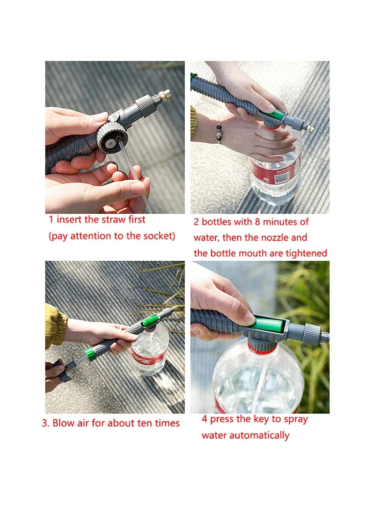 High Pressure Adjustable Bottle Cap Sprayer Nozzle, Portable Garden & Farm Water Spray Tool