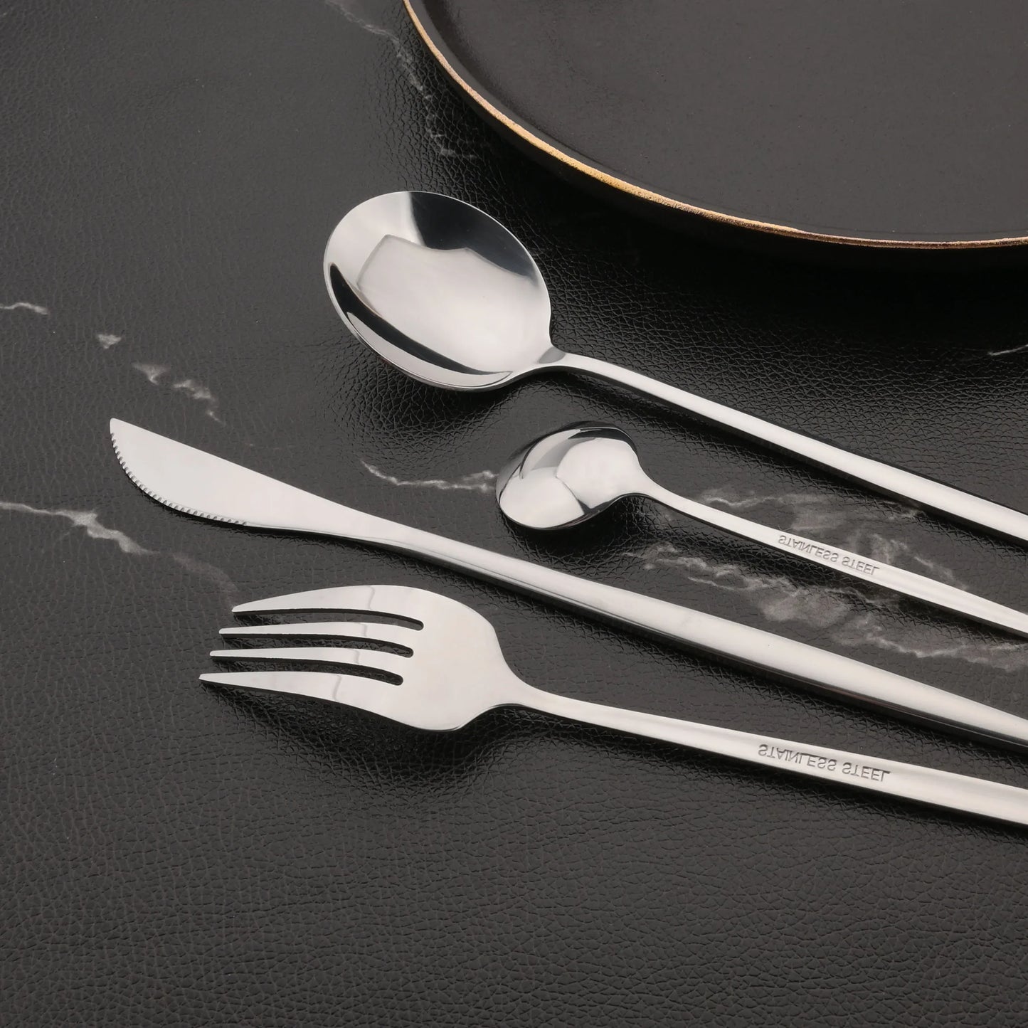 6Pcs Mirror Dinner Forks Cutlery Gold Stainless Steel Fork Flatware Kitchen Silverware Western Dinnerware Restaurant Fork Set