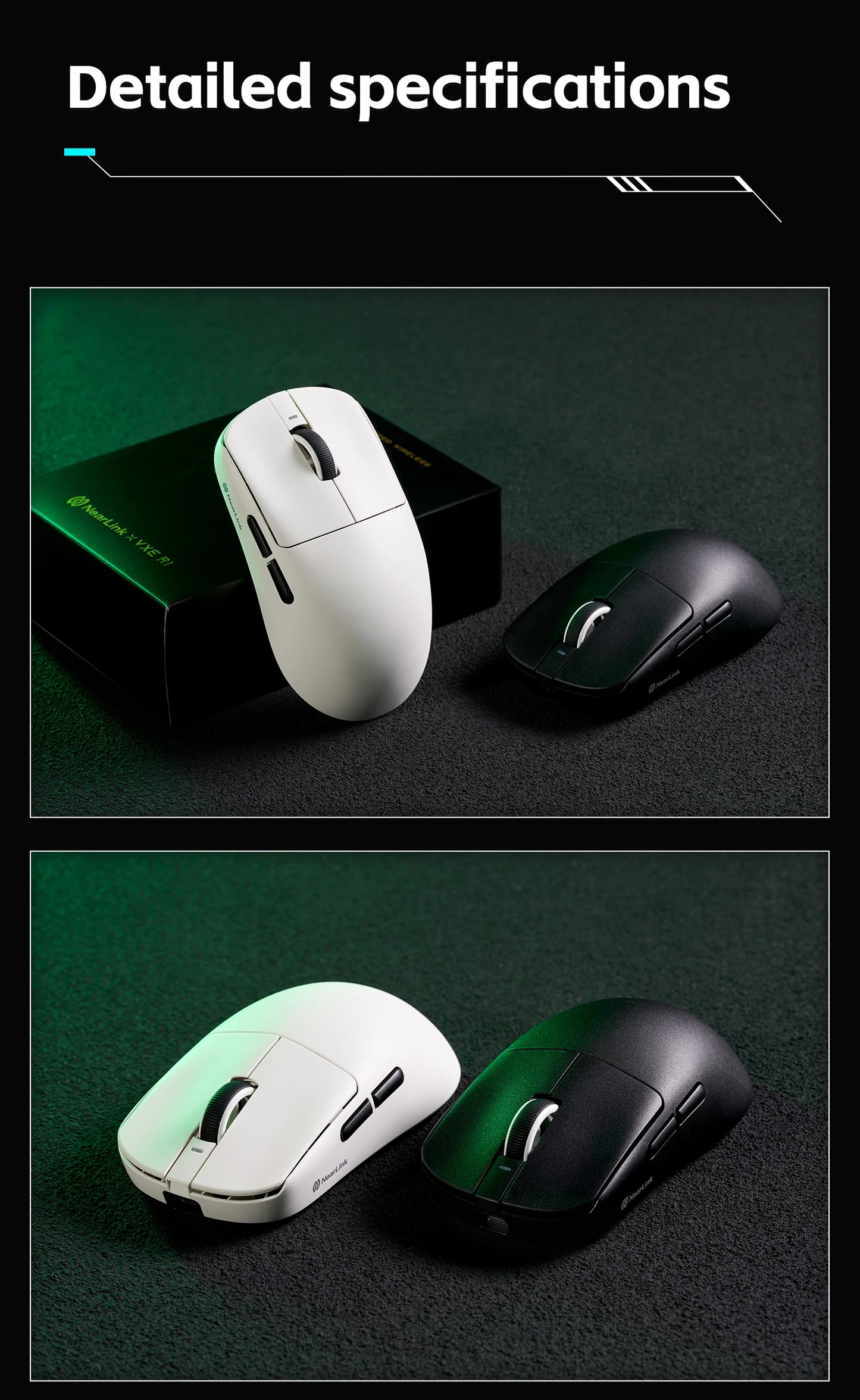 VXE Dragonfly R1 Wireless Mouse PAW3395 Sensor Nordic 52840 2KHz FPS Game Mouse Intelligent Speed Low Delay Game Office