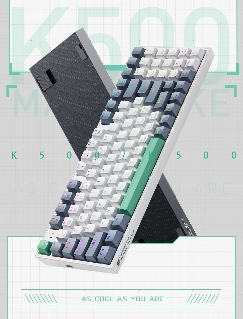 MACHENIKE K500 Mechanical Keyboard Wired Gaming Keyboard K500-B94 Hot Swappable 94 Keys 90% Layout RGB BackLight for PC Laptop