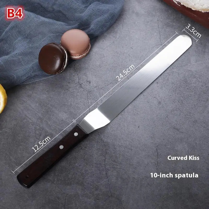 4/6/8/10 Inch Stainless Steel Cake Spatula Butter Cream Icing Frosting Knife Smoother Brush Kitchen Pastry Cake Decoration Tools