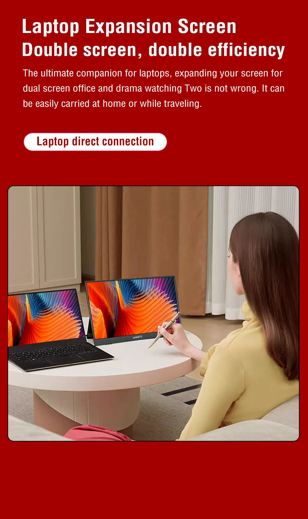 14 Inch Portable Touch Monitor Non-touch Optional 16:10 400cd/m2 Gaming Computer Expand Display For XBox PS4/5 Switch Loptop