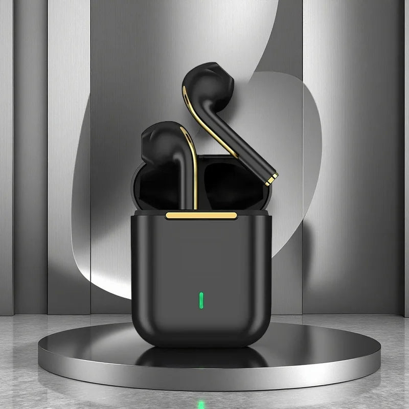 J18 TWS Wireless Earbuds, 5.3 Bluetooth Headphones Long Playtime, Noise Cancelling Voice Call, for Gaming, Business & Sports
