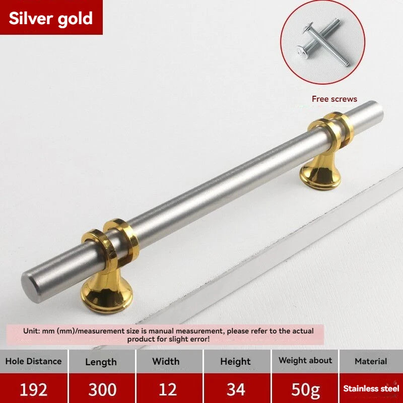 Handles Drawer Cabinet Furniture Kitchen Handles for Cabinet Knob Door Drawer Furniture Kitchen Knob Modern Simple Golden Silver