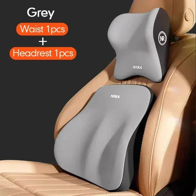 Car Headrest/1pc Lumbar Pillow 100% High Rebound Imported Memory Foam Car Neck Pillow Waist Support High End Car Seat Pillow