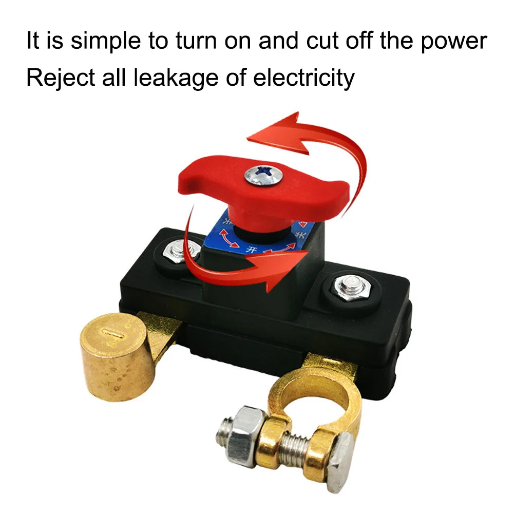 12V  Car Battery  Cut Off Switch Disconnect  Isolator Cut-off Power Cutoff  Switch Circuit Breaker Parts  For Car/Rv/Boat