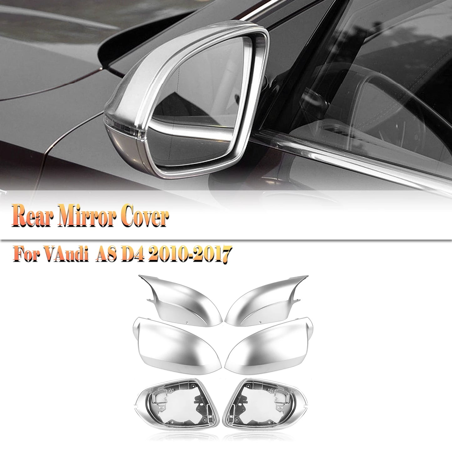 For Audi A8 D4 2010 2011 2012 2013 2014 2015 2016 2017 Rear View Mirror Cover Assembly Exterior Rearview Shell Replacement Kit