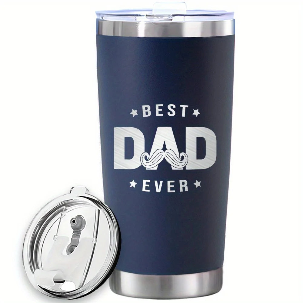 20oz Dad thermos water bottle, Stainless Steel Tumbler Large Capacity water thermal bottle Travel Coffee Mug, Father's Day Gifts