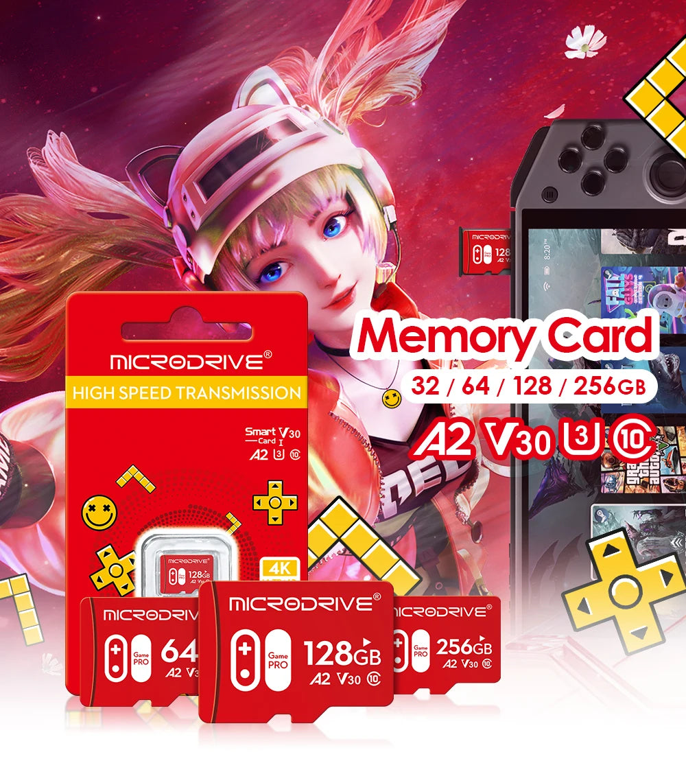Ultra Micro TF Card 128GB 32GB 64GB 256GB - Mini SD TF Flash Memory Card for Phone SD/TF Dual Compatibility