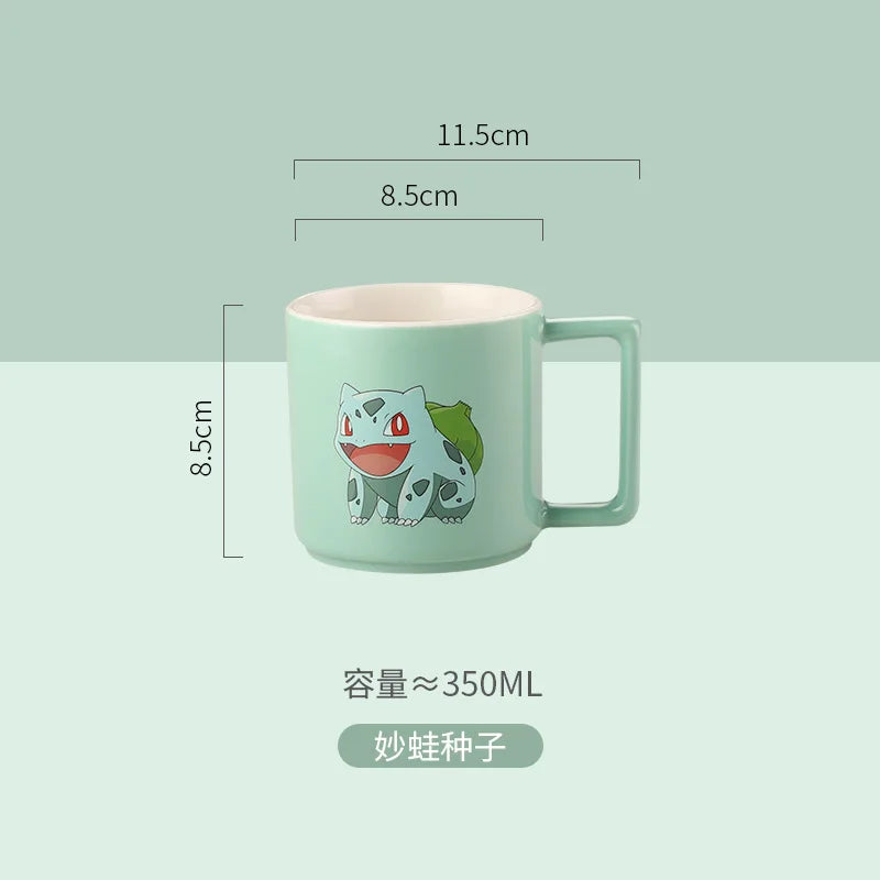 New Cartoon Pokemon Pikachu Mug Breakfast Milk Cup Cute Drink Tableware Ceramic Coffee Cup Gift Dessert Kawaii Drinkware Kitchen