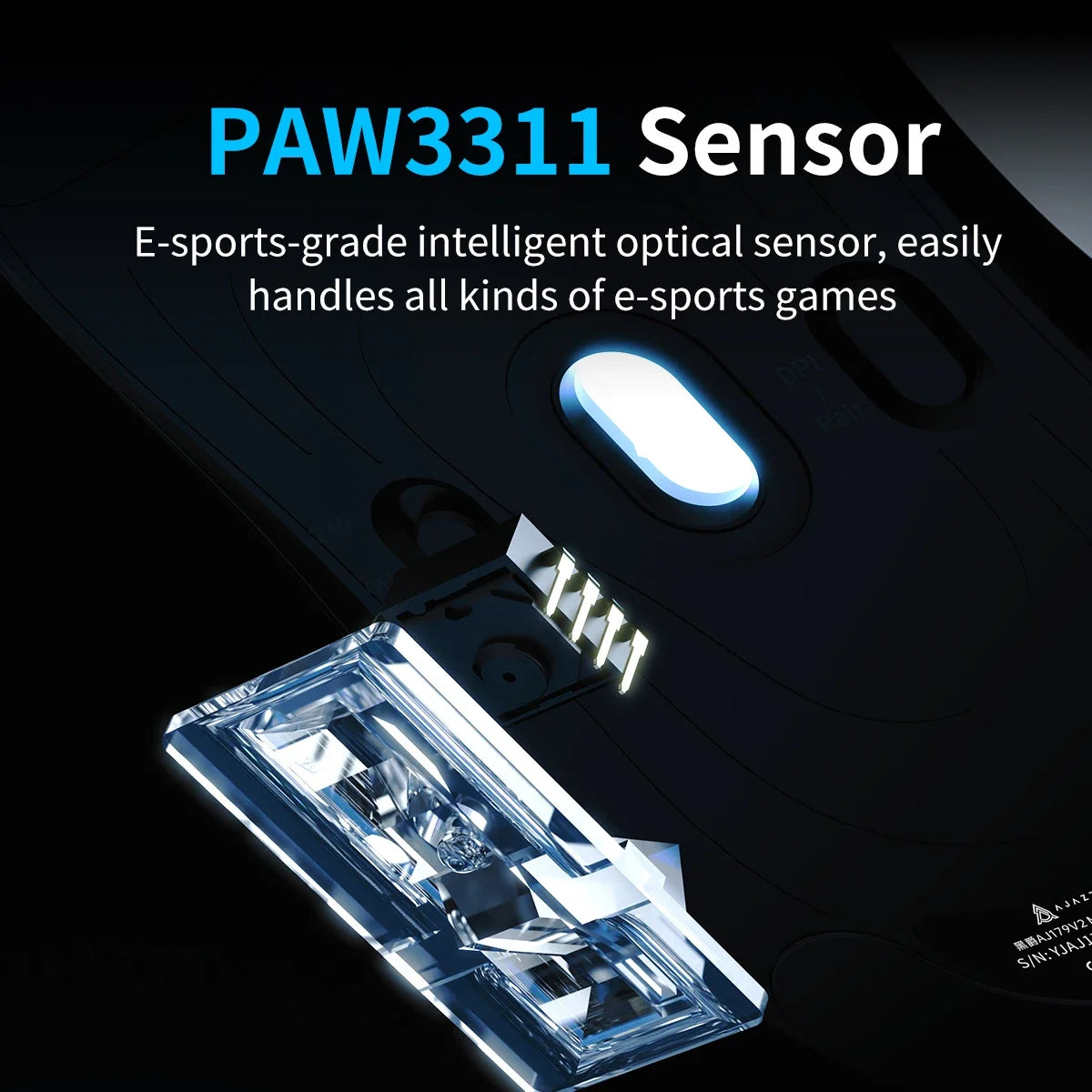 AJAZZ Wireless Gaming Mouse 3 Model With Magnetic Attraction Charging Base PAW3311 Sensor 12000 DPI For PC Laptop AJ179 V2/MAX