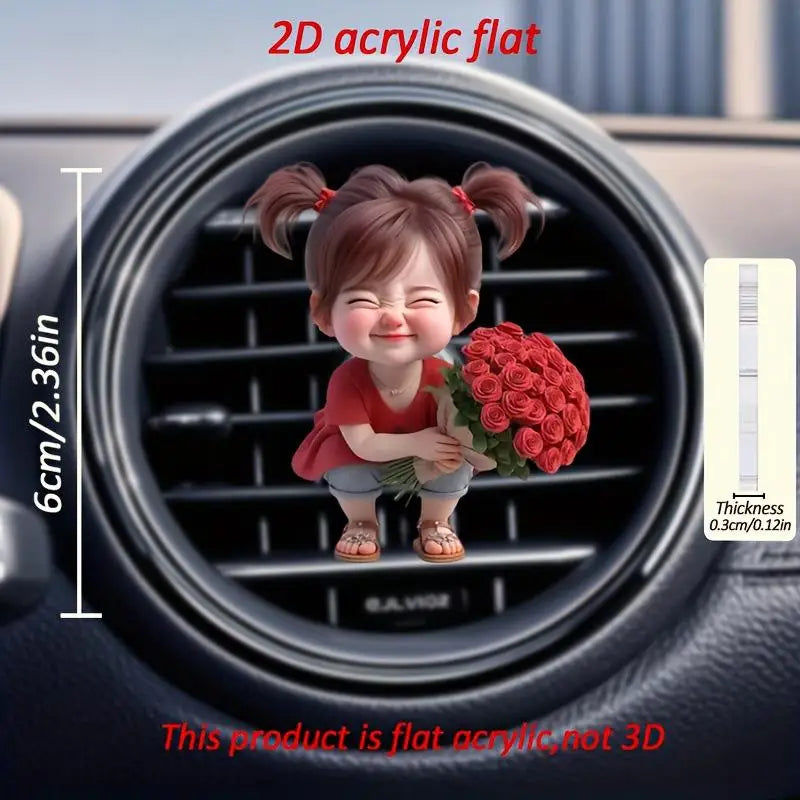 2D Diffuser Vent Outlet Perfume Clips for Aromatherapy, Air Freshener and Car Interior Decoration