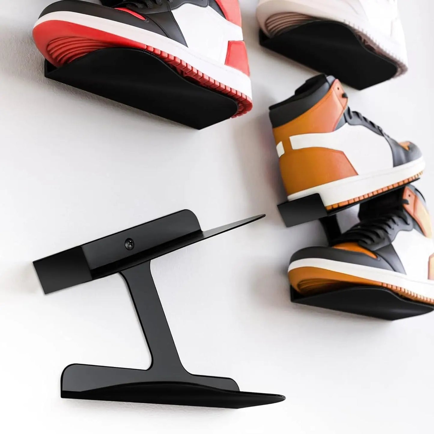 H-shaped Shoe Rack Wall Mounted Floating Shoe Display Shelves Sneaker Holders for Shoe Collectors Advertising Exhibition