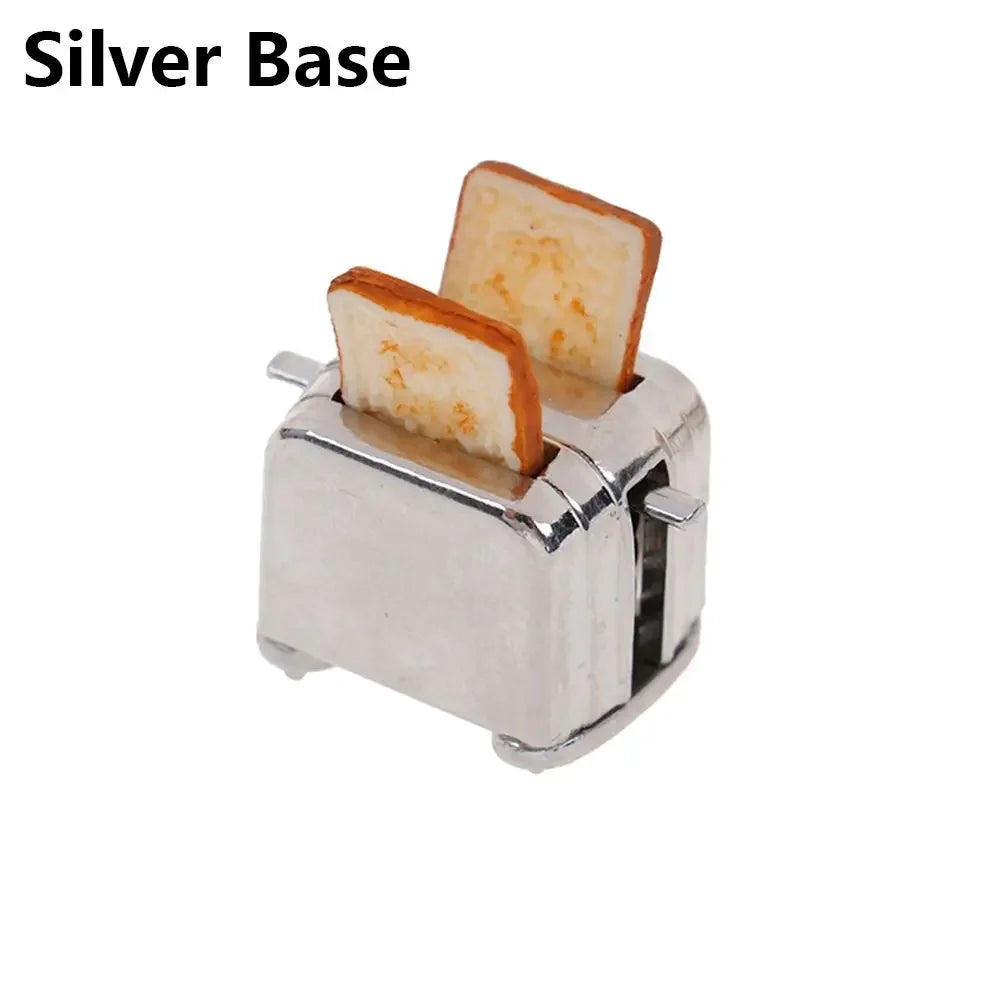 1set Dollhouse MIniature Toast Bread Jam Food Model Dinner Plate Cup Spoon For Doll House Play Kitchen Accessoreis