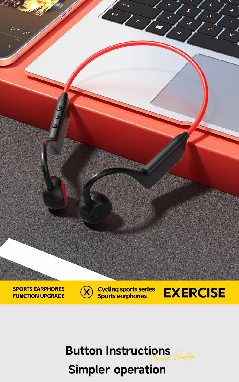 Lenovo Bone Conduction Headset Bluetooth 5.4 With Mic Waterproof Exercise Fitness Wireless Swimming Sports Headphone New 2026