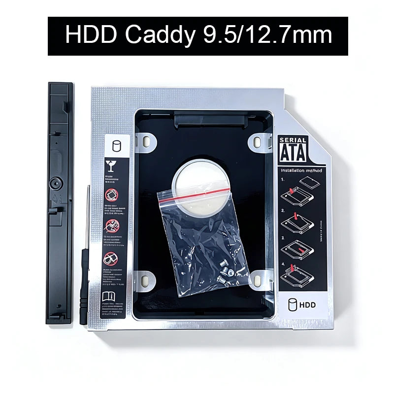 HDD SSD Caddy Adapter SATA 3.0 Interface Laptop Hard Disk Holder 9.5/12.7mm Bracket for CD DVD ROM Optical Bay