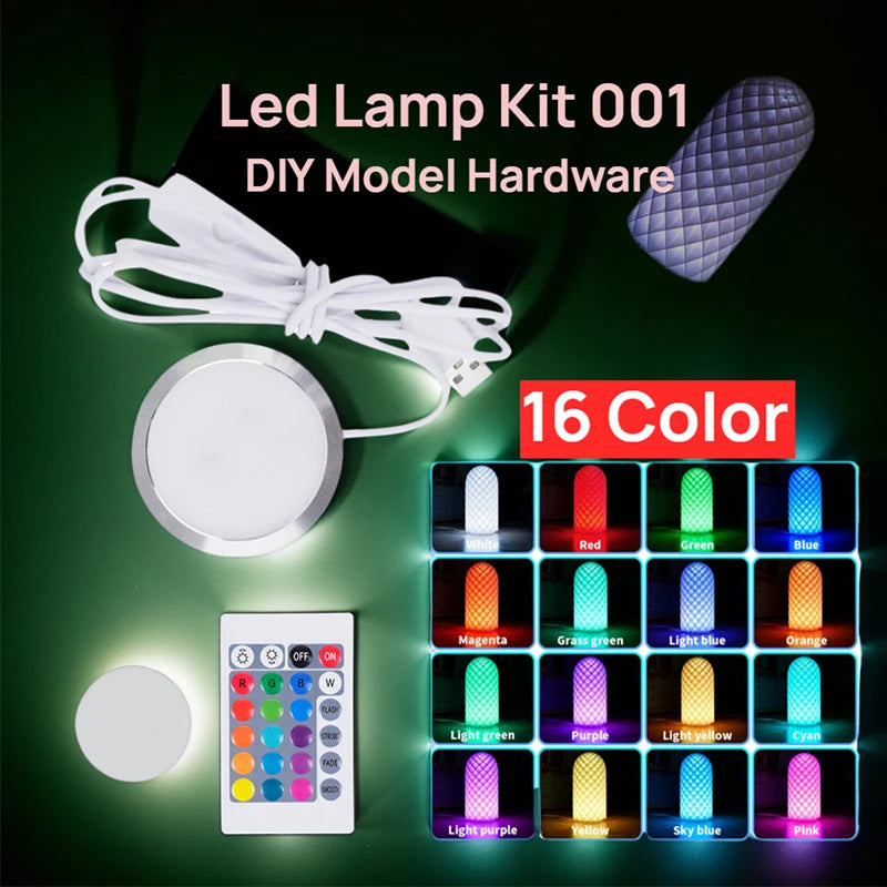 For Bambu Lab Led Lamp Kit 001 3D Printing DIY Model LED Lamp Kit 3D Printing Parts Led Lamp Kit 001 Rechargeable For Bambu Lab