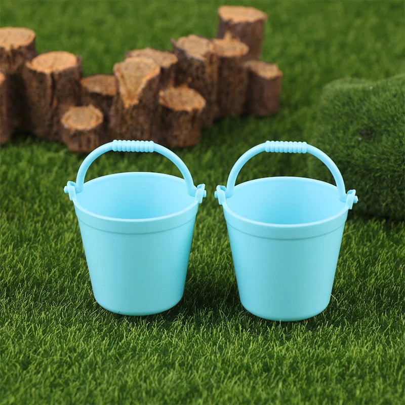 Cute 1/12 Dollhouse Miniature Water Bucket 1:12 Fairy Home Kitchen Pretnd Play Game Accessories 14.8x22.6mm 3.5x3x2.5cm