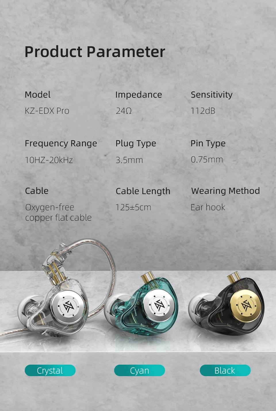 KZ EDX PRO Headphone Metal Wired Earphone HiFi Bass Music DJ Earbuds In Ear Monitor Game Headset With Microphone Audifonos