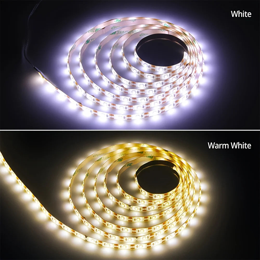 LED Strip Light with Touch Switch USB 2835SMD LED Light Stylish Tape Ribbon Flexible Decorative Lighting Bedroom Decorations