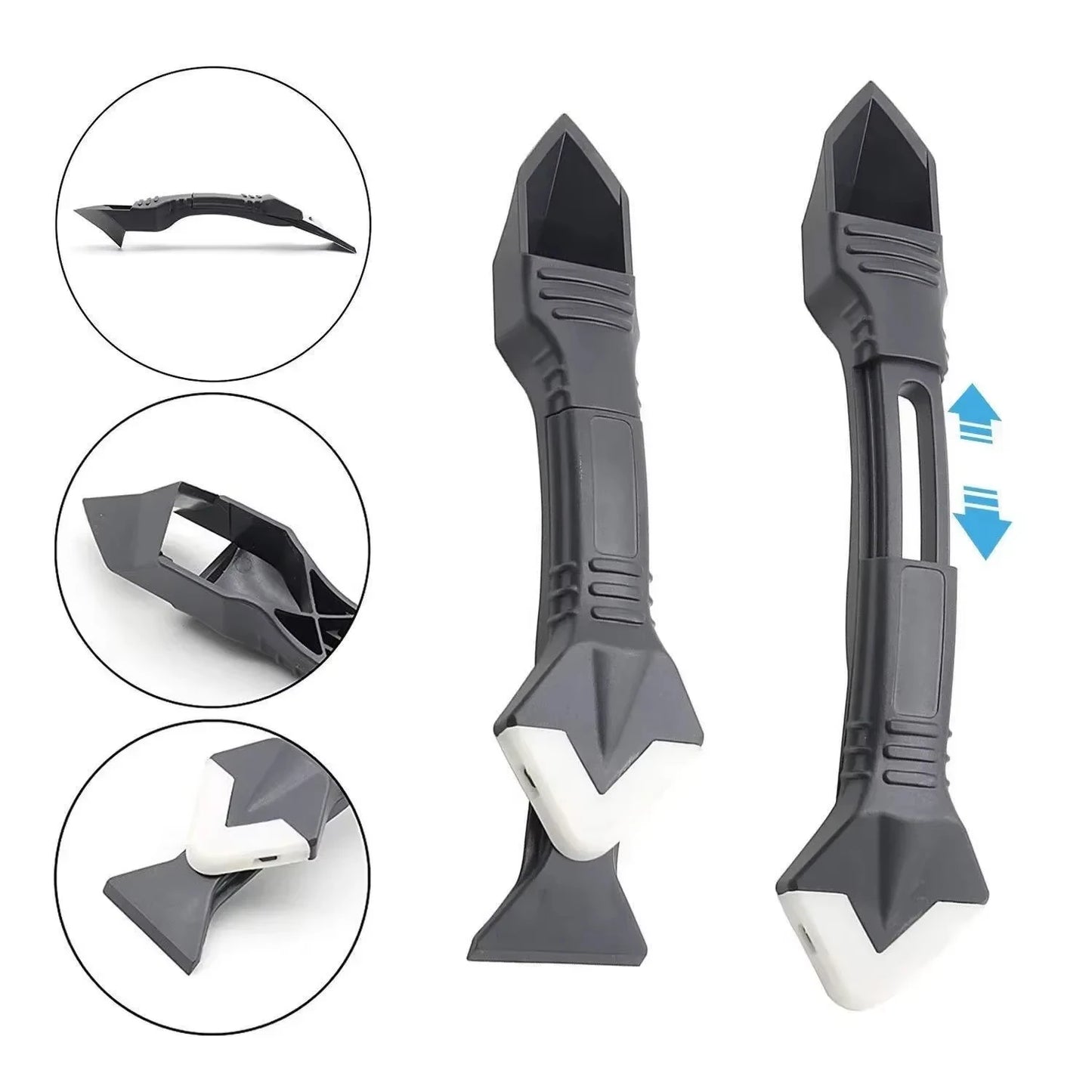Silicone Scraper Squeegee Glue Remover Knife Caulking Angle Beauty Crack Trowel Tool Grout Scraper Kit 5in1 Multifunctional Home