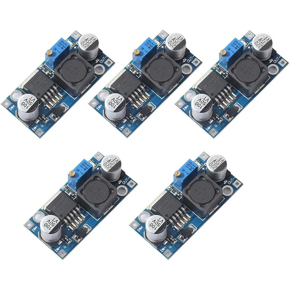 5 Pack LM2596S Buck Converter High Efficiency DC-DC Converter Voltage Regulator 3.0-40V to 1.5-35V Adjustable Output