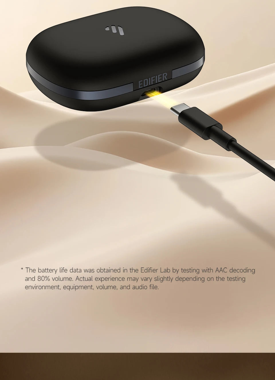 Edifier A6 Open Ear Bluetooth Earphones Ear Hook Headphones Hi-Res Wireless Audio IP55 Waterproof 40hrs Playtime LDAC Codec