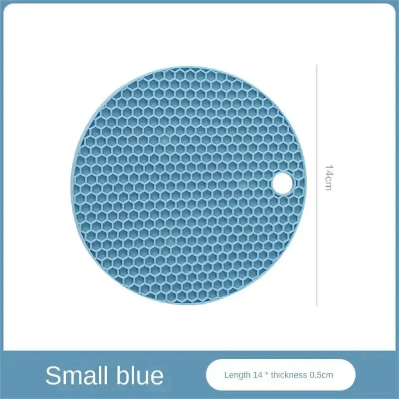 Table mat tool multifunctional kitchen silicone tableware mat, round anti slip coffee cup coaster, pot holder