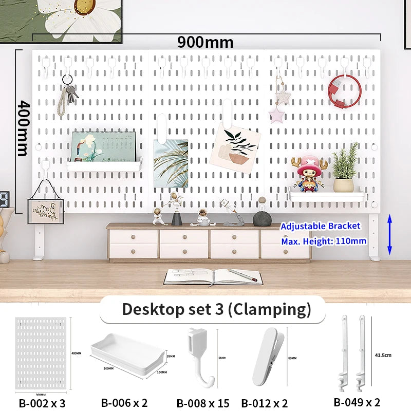 The Ultimate Modular Desk System | Plastic Pegboard Organizer Lets You Combine Hooks, Bins, Shelves & Baskets Freely