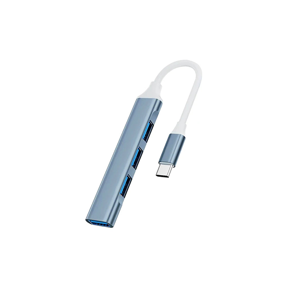 4-in-1 USB C Hub 3.0, Multi-Port OTG Adapter for Smartphones, Tablets, Laptops, Computers, Type-C Splitter