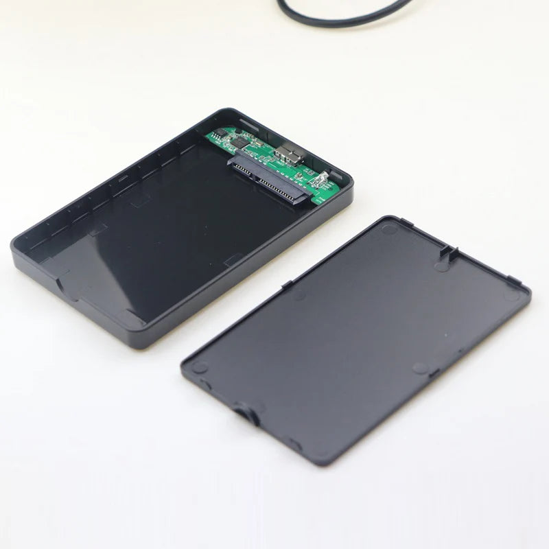 2.5" SATA to USB3.0 HDD Enclosure Mobile Hard Drive Cases for SSD External Storage HDD Box With USB3.0 Cable ABS for PC Laptop