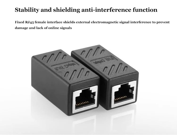 Ethernet Cable Extender, RJ45 Cat 5 Cat 6 Cat6a Coupler, Extender Connector - Ethernet Coupler Female to Female