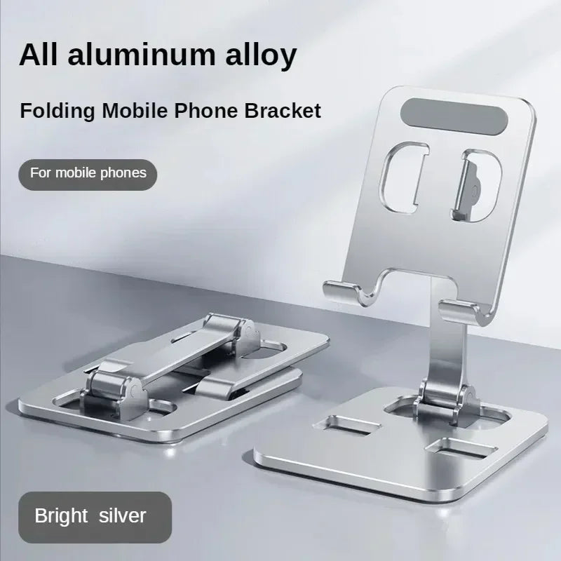 Universal Mobile Phone Holder Foldable Desk Phone Holder Mount Stand For iPhone 12-16 Tablet Desktop Aluminum Alloy Holder
