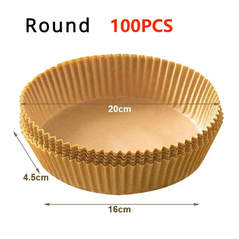 Air Fryer Paper Accessories Disposable Air Fryer Cooking Baking Liner Paper Square Airfryer Non-Stick Oilproof Micro-wave BBQPad