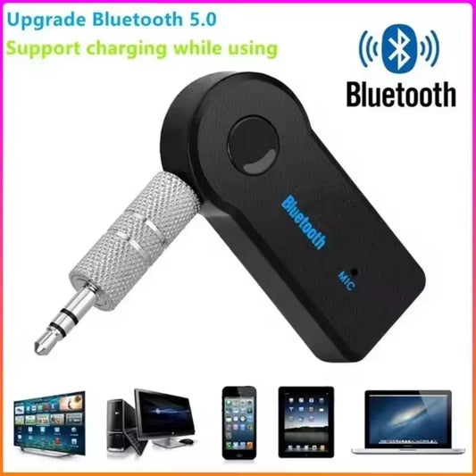 Wireless Bluetooth5.0 Car 3.5mm Socket Adapter,AUX Bluetooth 5.0 Receiver,Audio Converter Mobile Phone Hands-Free Stereo Adapter