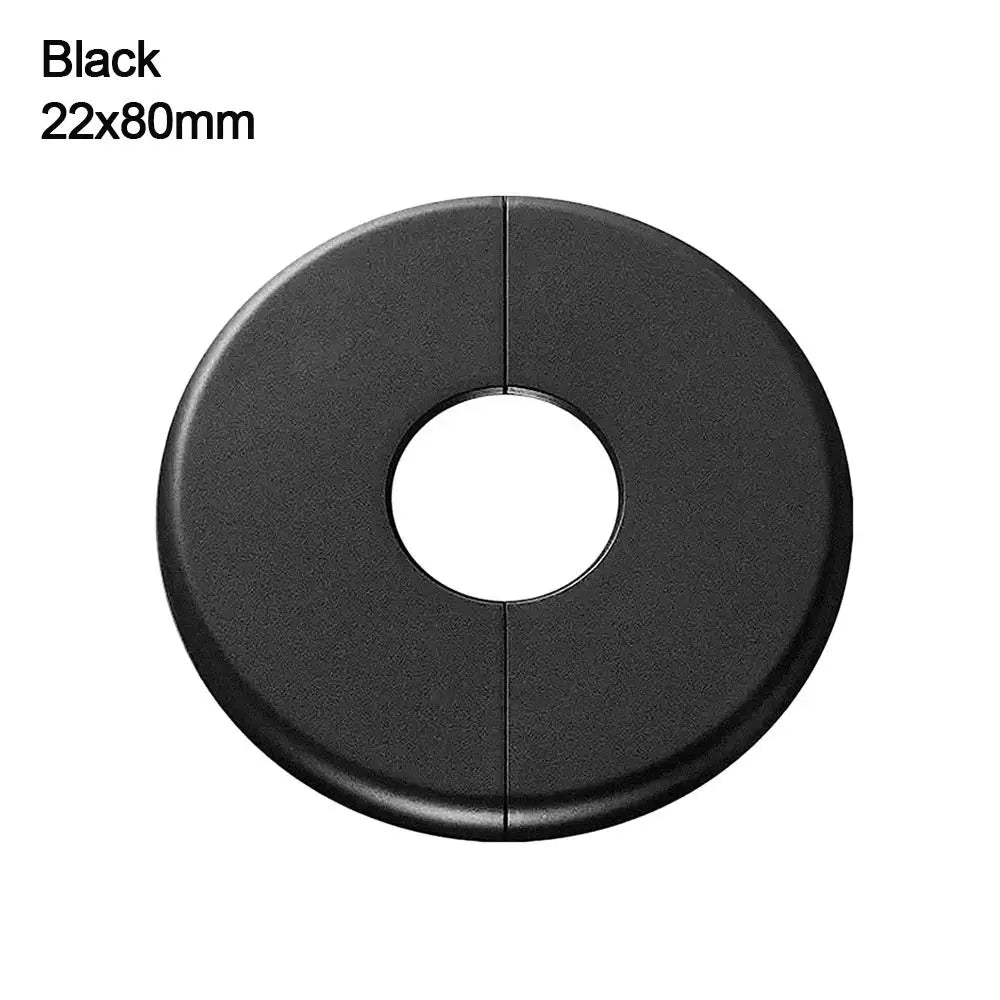 Shower Faucet Cover ABS Round Faucet Decorative Cover Black White Pipe Wall Covers Faucet Decor Kitchen Shower Faucet Accessory