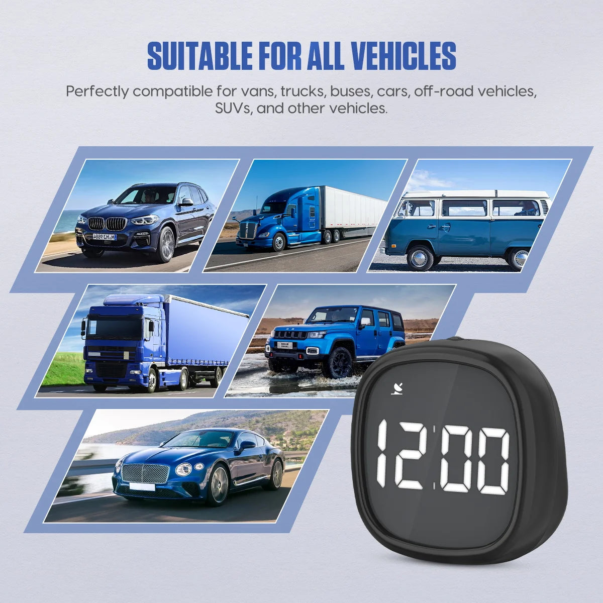 MRCARTOOL M30 Car Mini  GPS Head-Up Display Digital Hud Speedometer Overspeed Alarm Automotive Accessories Compass