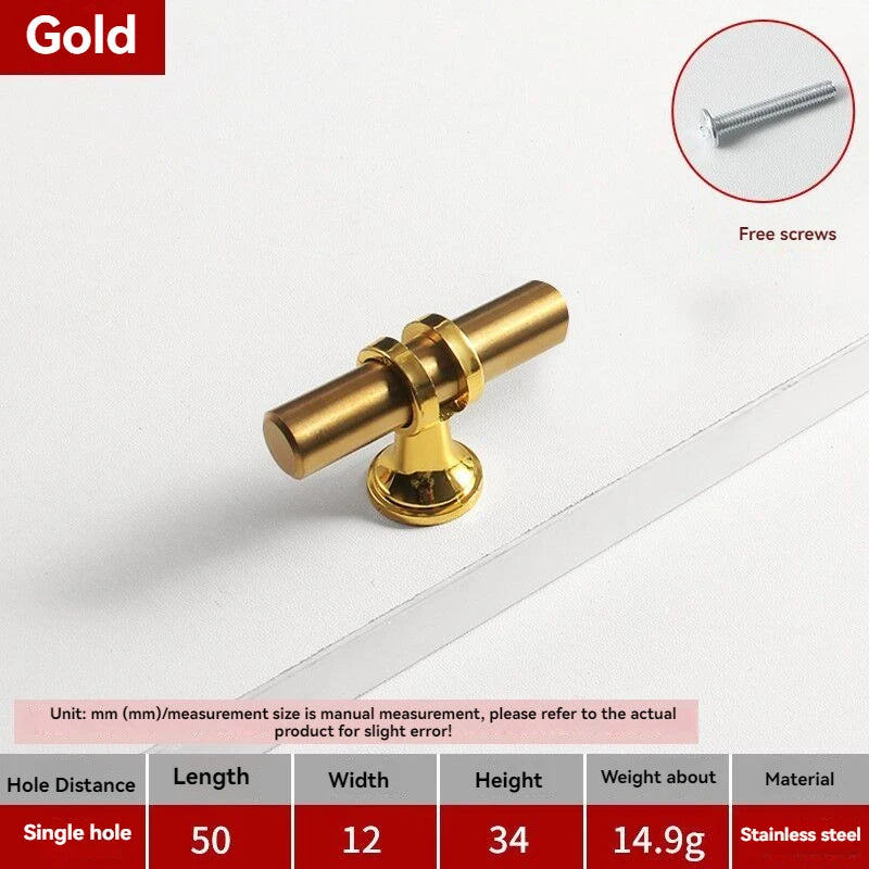 Handles Drawer Cabinet Furniture Kitchen Handles for Cabinet Knob Door Drawer Furniture Kitchen Knob Modern Simple Golden Silver