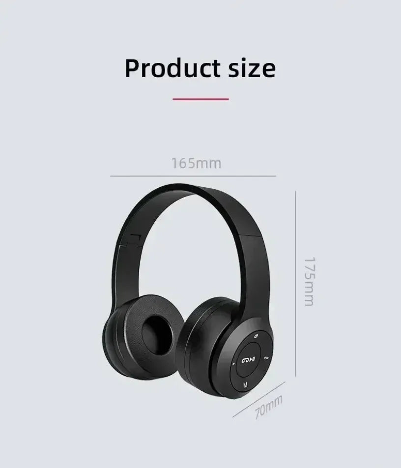Multifunctional Portable Foldable Headmounted Wireless Bluetooth 5.0 Headset For Bluetooth connection TF Card Wired Connection
