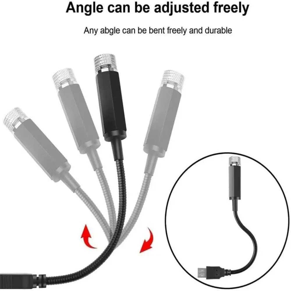 New Mini Car Roof Star Sky Lamp Plug And Play Interior Ambient Car Ceiling Star Lights USB LED Ceiling Spotlight Home
