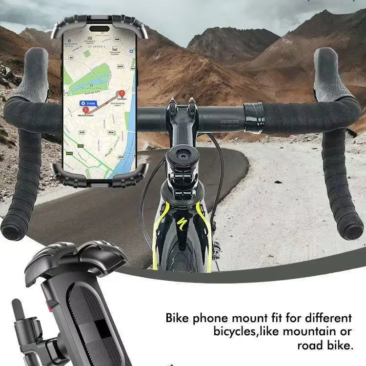 Mountain Bike Mobile Phone Safety Operate Stable and Non-slip Rotatable Navigation Mobile Phone Holder Motorcycle Phone Holder