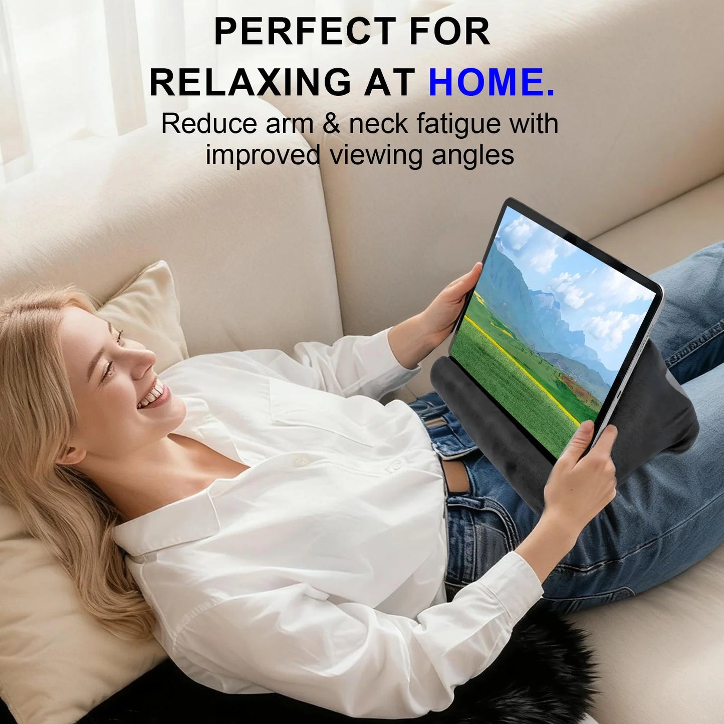 Sponge Pillow Tablet Stand Holder Pillow Pad Ultra Multi-Angle Soft Tablet Stand for Samsung Xiaomi Tablet Holder Reading Stand