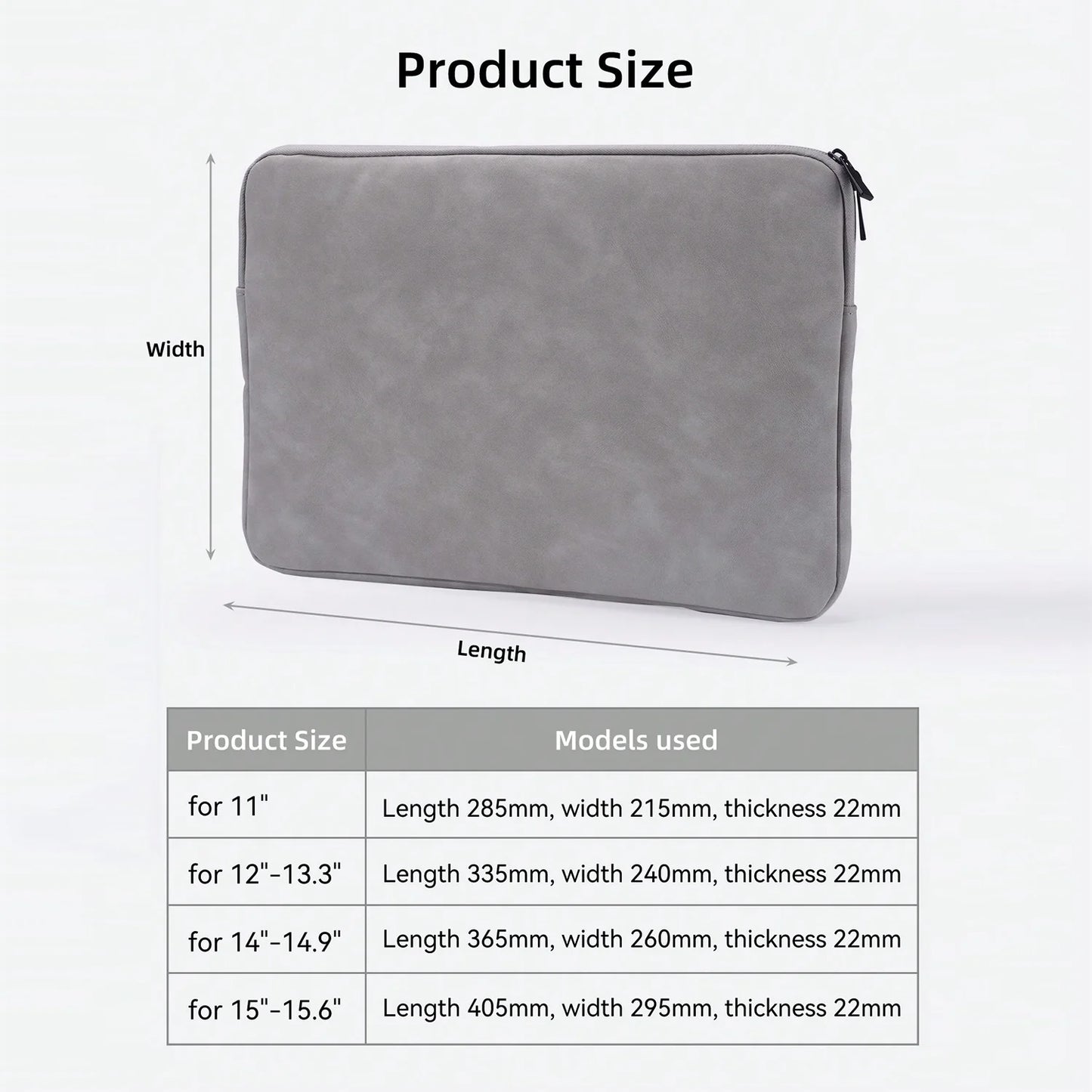PU Sheepskin Leather Fabric Waterproof Leather 9.7-15.6 inch Tablet PC Carrying Case Protective Notebook Shockproof Cover