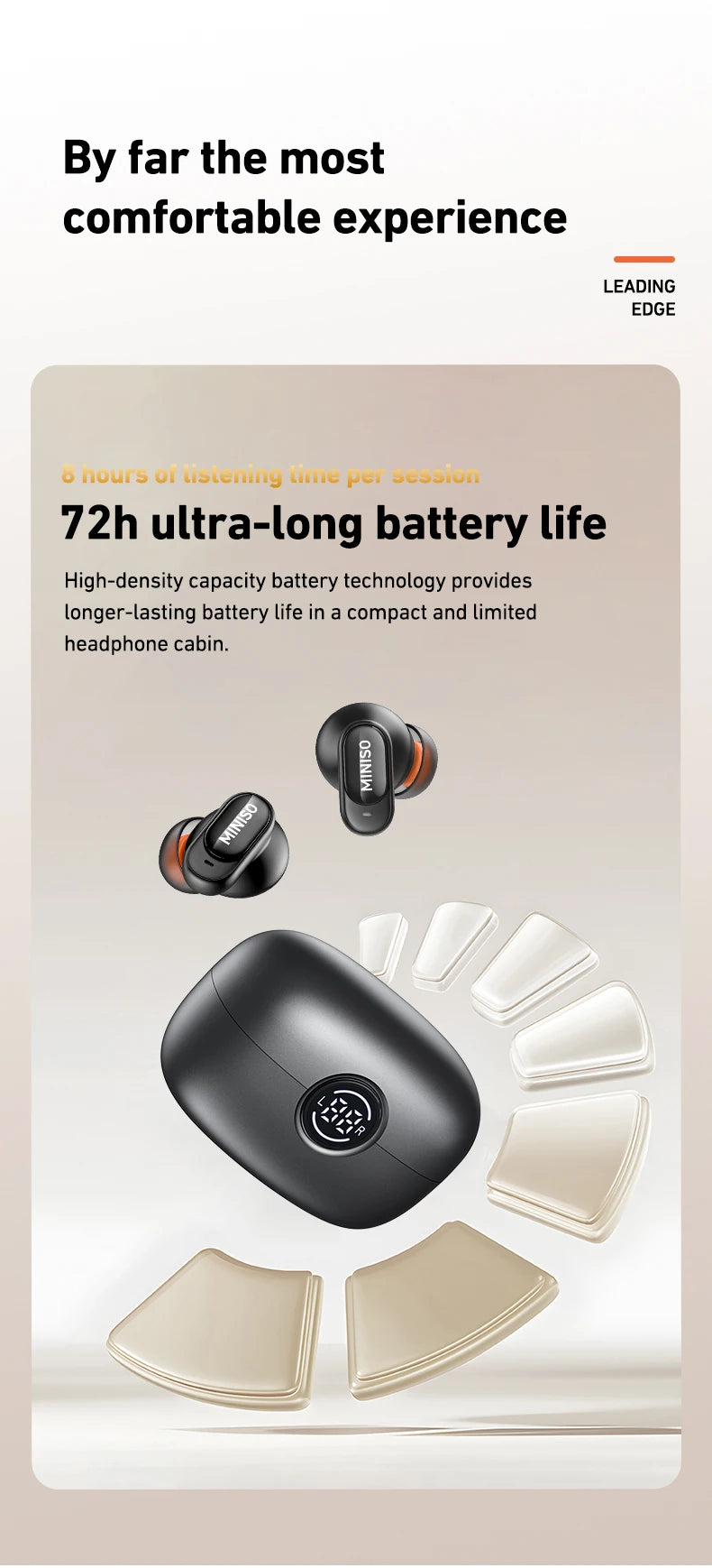 MINISO MS105 Bluetooth Earphone In-Ear Earbuds Soft Earbuds Wireless Headphones Waterproof IPX5