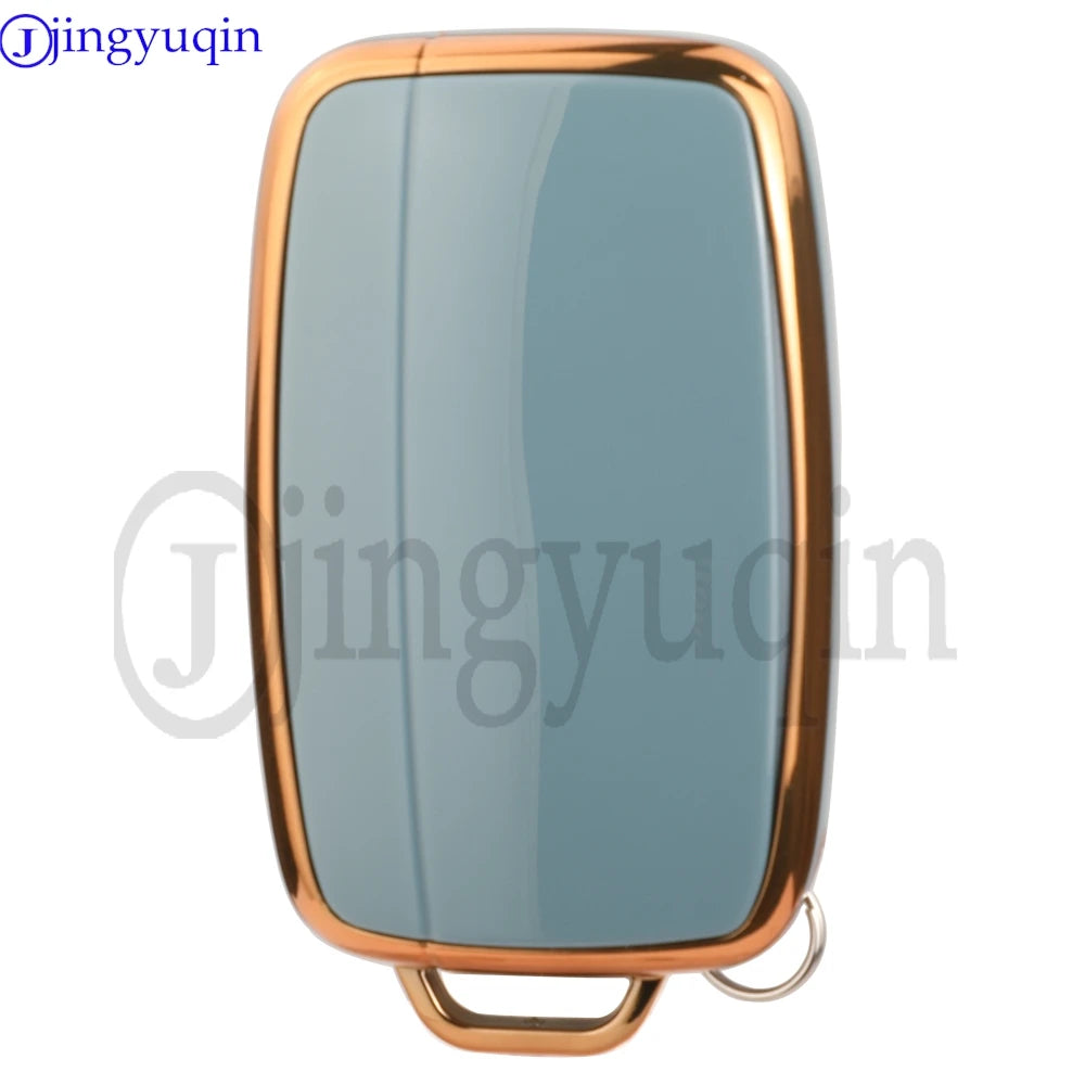Jingyuqin 5Buttons TPU Auto Key Shell Case Cover For Land Rover Range Evoque Freelander Velar Discovery 4 Jaguar XE XJ XF Guitar