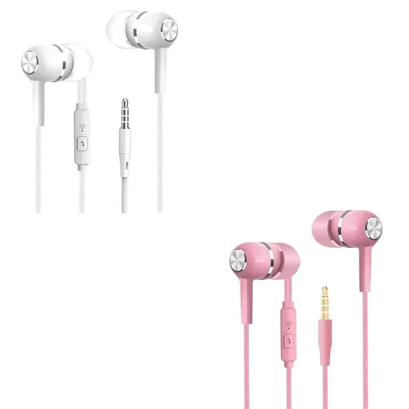 1/2/3/4pcs Universal 3.5mm Wired Headphones Sport Earbuds with Bass Phone Earphones Stereo Headset with Mic volume control