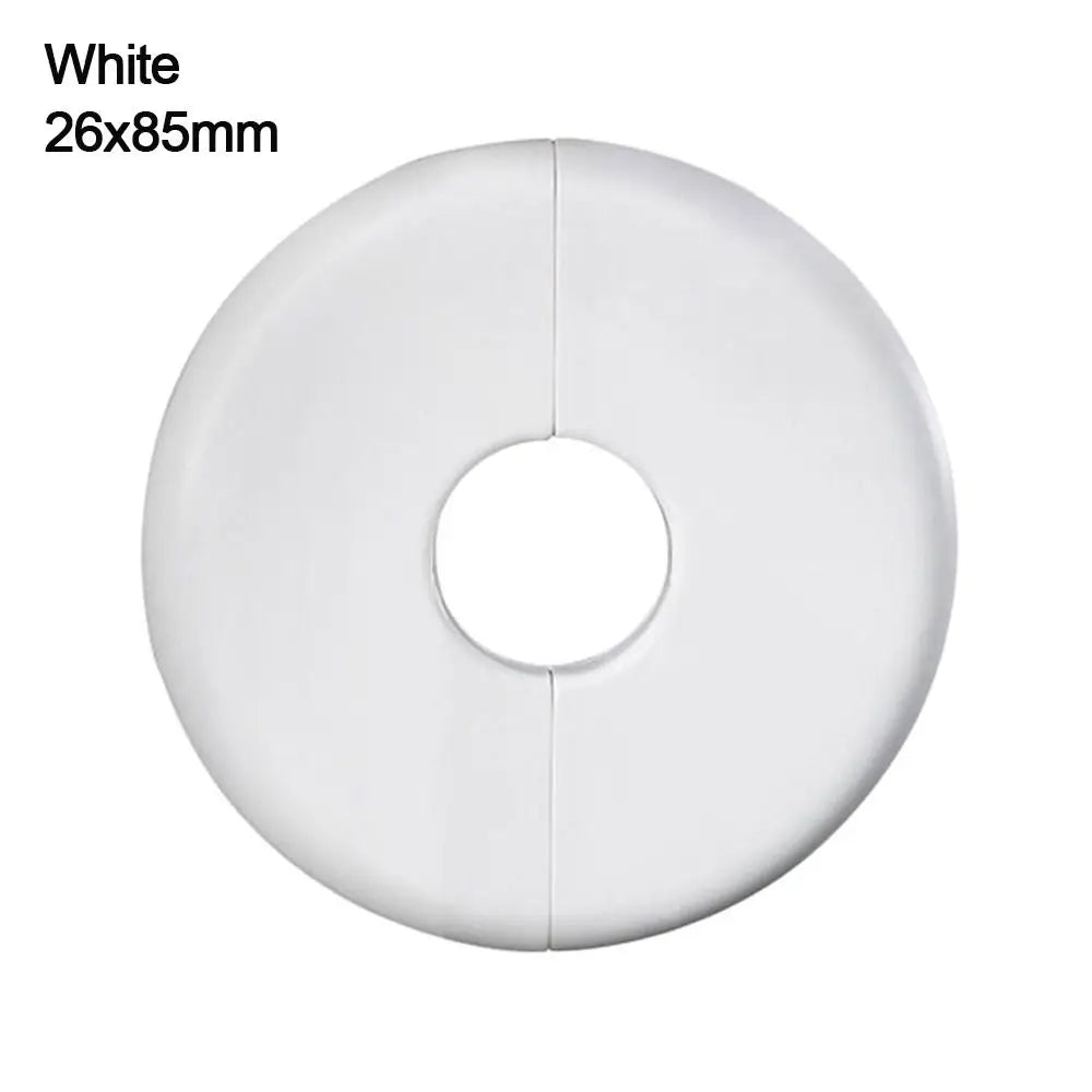 Shower Faucet Cover ABS Round Faucet Decorative Cover Black White Pipe Wall Covers Faucet Decor Kitchen Shower Faucet Accessory